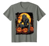 FrightNightFits Werewolf Orange Halloween T-Shirt - size chart