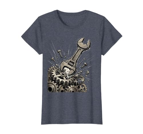 Mademark Monkey Wrench In The Gears Graphic Design T-Shirt - Women - size chart