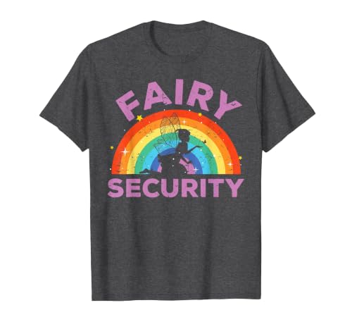 Halloween Fairy Security Father's Day Apparel Men Fairy Security Funny Dad Costume T-Shirt - size chart