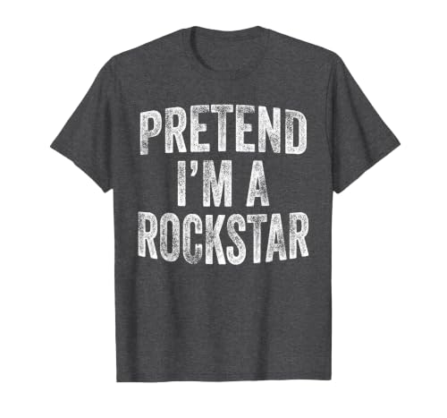 Funny Halloween Party Matching Family Costumes Tee Pretend I'm A Rockstar Costume Family Halloween Rock Star T-Shirt - size
