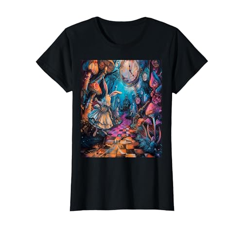 Alice in Wonderland Rabbit House T-Shirt — design detail