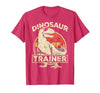 Dinosaur Trainer Halloween Vintage Dinosaur Trainer Halloween Costume Retro Dino Outline T-Shirt - size chart