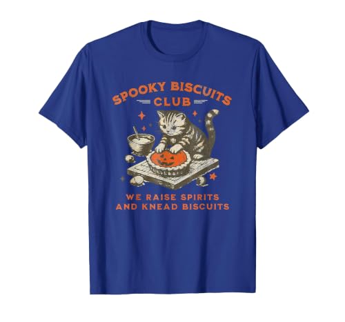 spooky biscuits club shirt Spooky Biscuits Club we Raise Spirits and Knead Biscuits T-Shirt - size chart