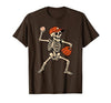 Funny Skeleton Baseball Tee Skeleton Baseball Halloween Costume Pitcher Sport Player T-Shirt - size chart