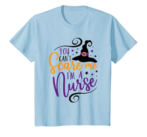 Spooky Nurse Halloween Tees You Can't Scare Me I'm a Nurse Funny Halloween Nurse T-Shirt - size chart