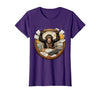 Mademark Monkey Office Chaos Funny Adult Humor Graphic T-Shirt - Women - size chart