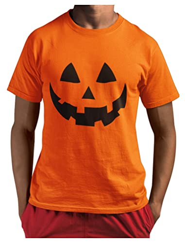 Tstars Pumpkin Halloween Shirt Men Scary Jack-O'-Lantern Face Funny Tee - size chart