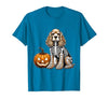 Spooky Cocker Spaniel Skeleton Costumes Halloween Cocker Spaniel Skeleton Jack O Lantern Funny Dog Halloween T-Shirt - size