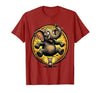 Mademark Elephant Scared by Tiny Mouse Funny Animal Design T-Shirt - Men - size chart