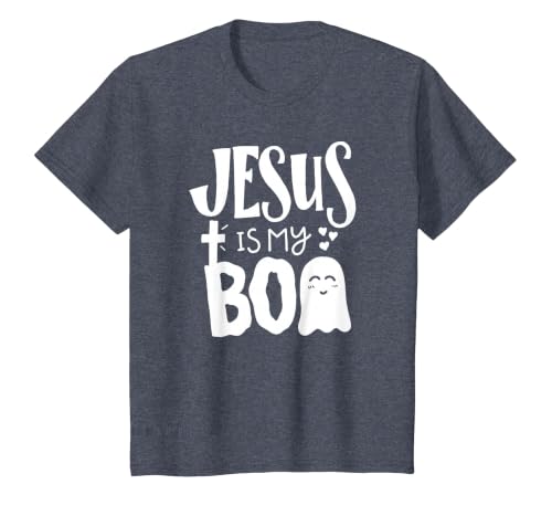 Jesus is My Boo - Funny Christian Halloween Quote Humor T-Shirt - size chart