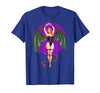 Classic Vintage Pin-Up Sexy Girl by YUX Sexy Succubus Monster Halloween Hand Heart Pin-Up Girl Devil T-Shirt - size chart