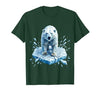 Mademark Polar Bear Drifting on Ice Floe Illustration T-Shirt - size chart