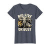 Mademark Big Five or Bust Safari Wildlife Design T-Shirt - Women - size chart