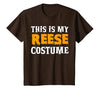 Personal Lazy Halloween Costumes Reese Halloween Personalized Costume Funny T-Shirt - size chart