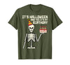 Halloween Shirts For Women Men Kids Boys Girls Its Halloween Yes My Birthday Skeleton Costume Men Women Kid T-Shirt - size