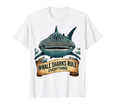 Whale Sharks Rule Everything Ocean Design T-Shirt