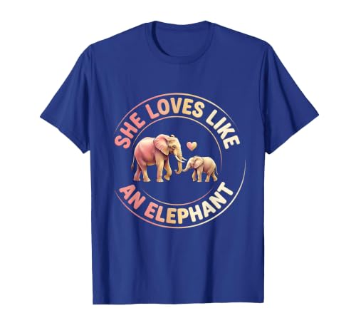 Mademark She Loves Like An Elephant Mother Child Bond T-Shirt - Men - size chart
