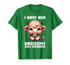 Funny Cow Apparel I Have OCD Obsessive Cow Disorder Cow Lover Farmer T-Shirt - size chart