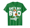 Funny Couples Halloween Matching Couple Outfits He's My Boo Matching Couple Halloween Couples She's My Boo T-Shirt - size