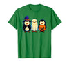 Nerrrdy Penguin Witch Ghost Pumpkin Men Women Kids Funny Halloween T-Shirt - size chart