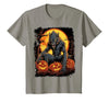 FrightNightFits Werewolf Orange Halloween T-Shirt - size chart