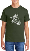 Comical Shirt Horse Graphic Top for Equestrian and Animal Lovers Cotton Tee Adult Youth Tall Men Women - size chart