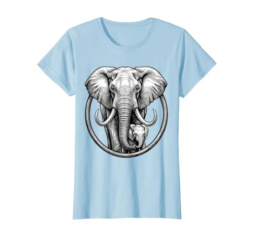 Mademark Mama Elephant and Baby Graphic Tee T-Shirt - Women - size chart