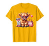 Highland Cow Land of NYC One Boujee Heifer Highland Cow Bougie Pink Tumbler Handbag T-Shirt - size chart