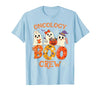 Oncology Boo Crew Funny Ghost Halloween Spooky Costume Nurse T-Shirt - size chart