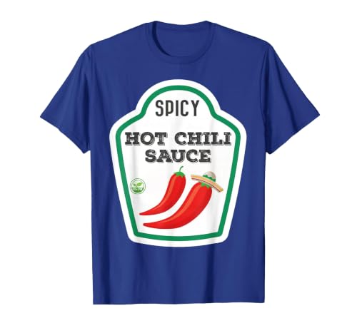 Lustige Essen & Sauce Fasching Kostüm Co. Chilli Sauce Costume Funny Fancy Dress Costumes for Men and Women T-Shirt - size