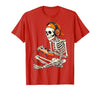 Halloween Skeleton Shirts for Gamers Men Boys Kids Halloween Skeleton Gamer Video Gaming Boys Men Kids Funny T-Shirt - size