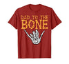 Mens Halloween Shirts For Dad Daddy Papa Men Halloween Dad to The Bone Skeleton Hand Fun Papa Costume Men T-Shirt - size