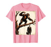 Mademark Monkey Flinging Poo at Businessman Graphic T-Shirt - Men - size chart