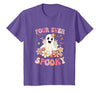 4th Birthday Party Halloween Costume Four Ever Spooky Halloween 4Th Birthday Party Decorations T-Shirt - size chart