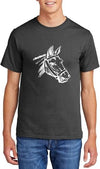 Comical Shirt Horse Graphic Top for Equestrian and Animal Lovers Cotton Tee Adult Youth Tall Men Women - size chart