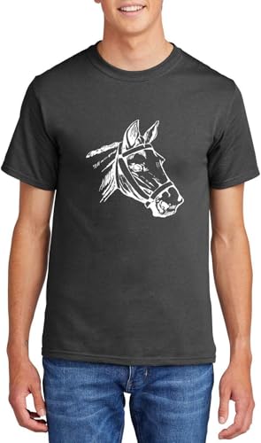 Comical Shirt Horse Graphic Top for Equestrian and Animal Lovers Cotton Tee Adult Youth Tall Men Women - size chart