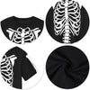 CAZYCHILD Halloween Shirts for Men Funny Halloween Pumpkin Shirt Dancing Skeleton Tee - size chart