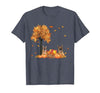 Funny German Shepherd Thanksgiving Halloween German Shepherd Autumn Leaf Fall Dog Thanksgiving Halloween T-Shirt - size chart