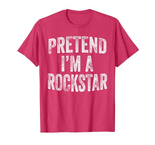 Funny Halloween Party Matching Family Costumes Tee Pretend I'm A Rockstar Costume Family Halloween Rock Star T-Shirt - size