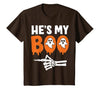 He's My Boo Matching Halloween Pajama Couples Funny T-Shirt - size chart