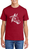 Comical Shirt Horse Graphic Top for Equestrian and Animal Lovers Cotton Tee Adult Youth Tall Men Women - size chart