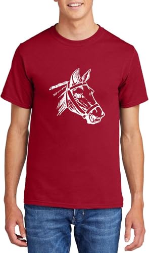 Comical Shirt Horse Graphic Top for Equestrian and Animal Lovers Cotton Tee Adult Youth Tall Men Women - size chart
