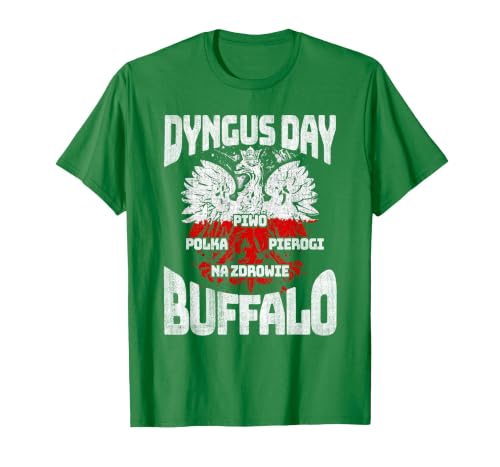 Polish Heritage Gifts Dyngus Day Buffalo New York Piwo Polka Pierogi Na Zdrowie T-Shirt - size chart