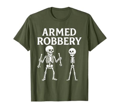 Armed Bones Joke Joke Apparel Men Women sarcastic Funny Skeleton Pun Armed Bones Joke Halloween Humor Costume T-Shirt - size