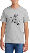 Comical Shirt Horse Graphic Top for Equestrian and Animal Lovers Cotton Tee Adult Youth Tall Men Women - size chart