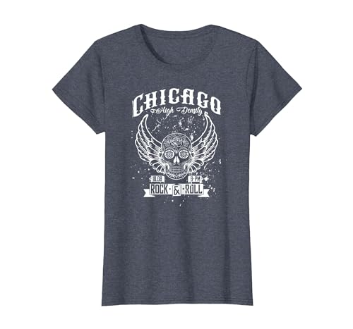Camelot71 Chicago Classic Retro Vintage Illinois Windy Rock'n'Roll T-Shirt - size chart