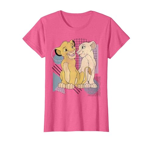 Disney Lion King Simba & Nala Meet Eyes Valentine's T-Shirt T-Shirt - size chart