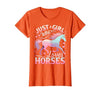 Funny Horse Lovers Just a Girl Who Loves Horses T-Shirt - size chart