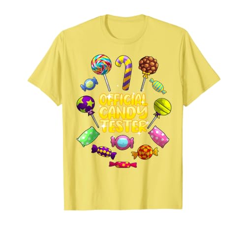 Funny Candy Lovers Gift Chocolate Candies Clothing Cool Candy for Boys Girls Kids Bar Lollipop Halloween Sweets T-Shirt -