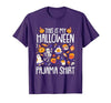 Halloween Shirts Costume Women Men Kids Pajama This is My Halloween Pajama Shirt Pumpkin Witch Skeleton T-Shirt - size chart